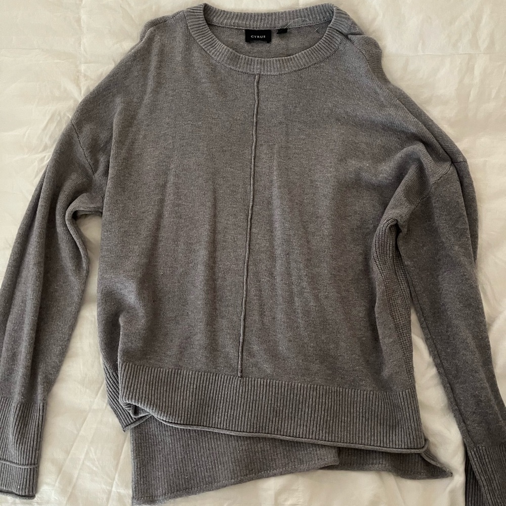 Cyrus Charcoal Crew Neck Sweater